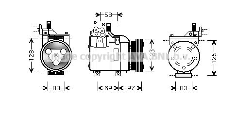 AVA QUALITY COOLING Компрессор, кондиционер HYK093